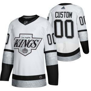 Lapsille NHL Los Angeles Kings Pelipaita #00 Custom 2021-22 Kolmas Valkoinen Classic
